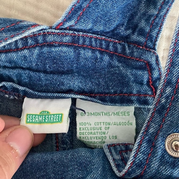 Vintage Sesame Street 2002 Boys Denim Overalls - Picture 5 of 6